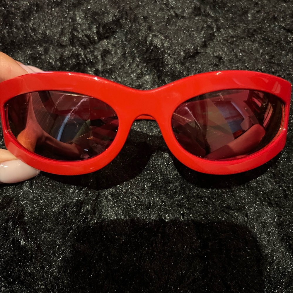 Bottega red sunglasses